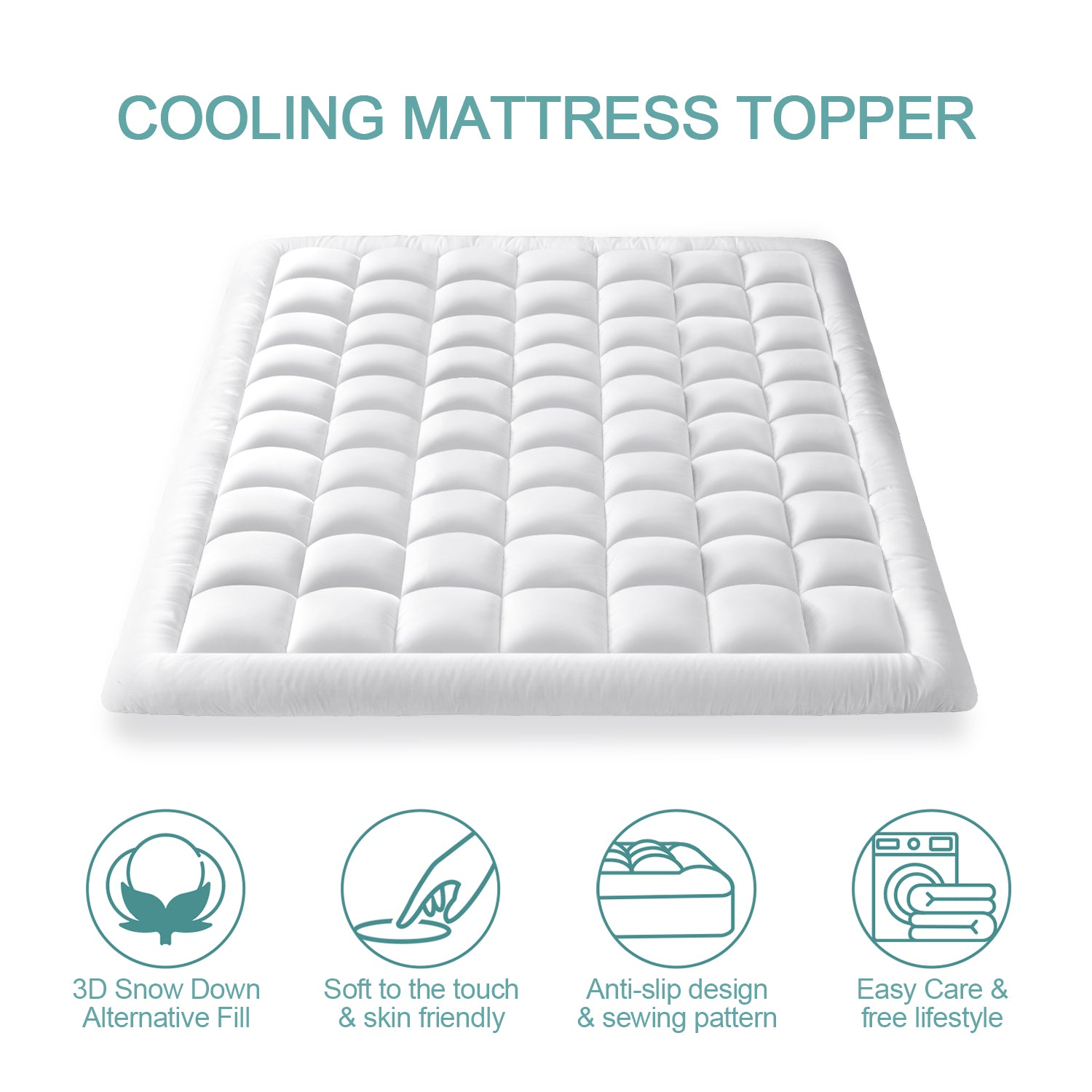 Quilted Cooling Mattress Pad - Warmkiss