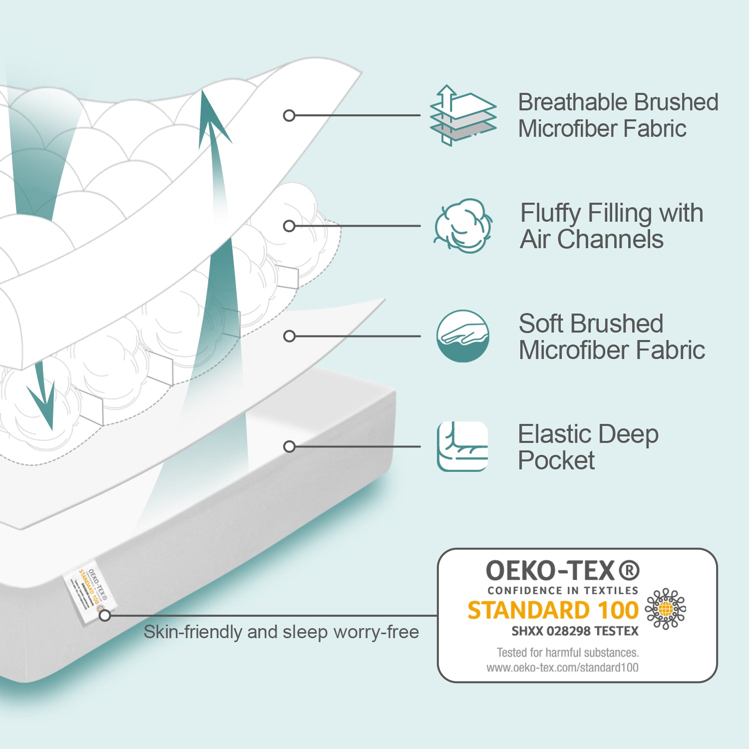 Quilted Cooling Mattress Pad - Warmkiss