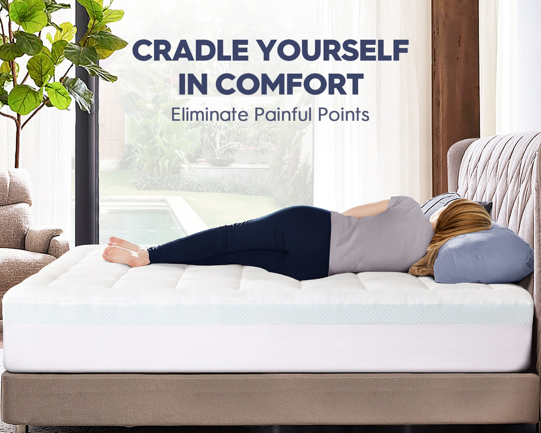 3 inch dual layer gel memory foam mattress topper plush cooling bamboo pillow top cover comfort support mattress pad with deep pocket back pain relief