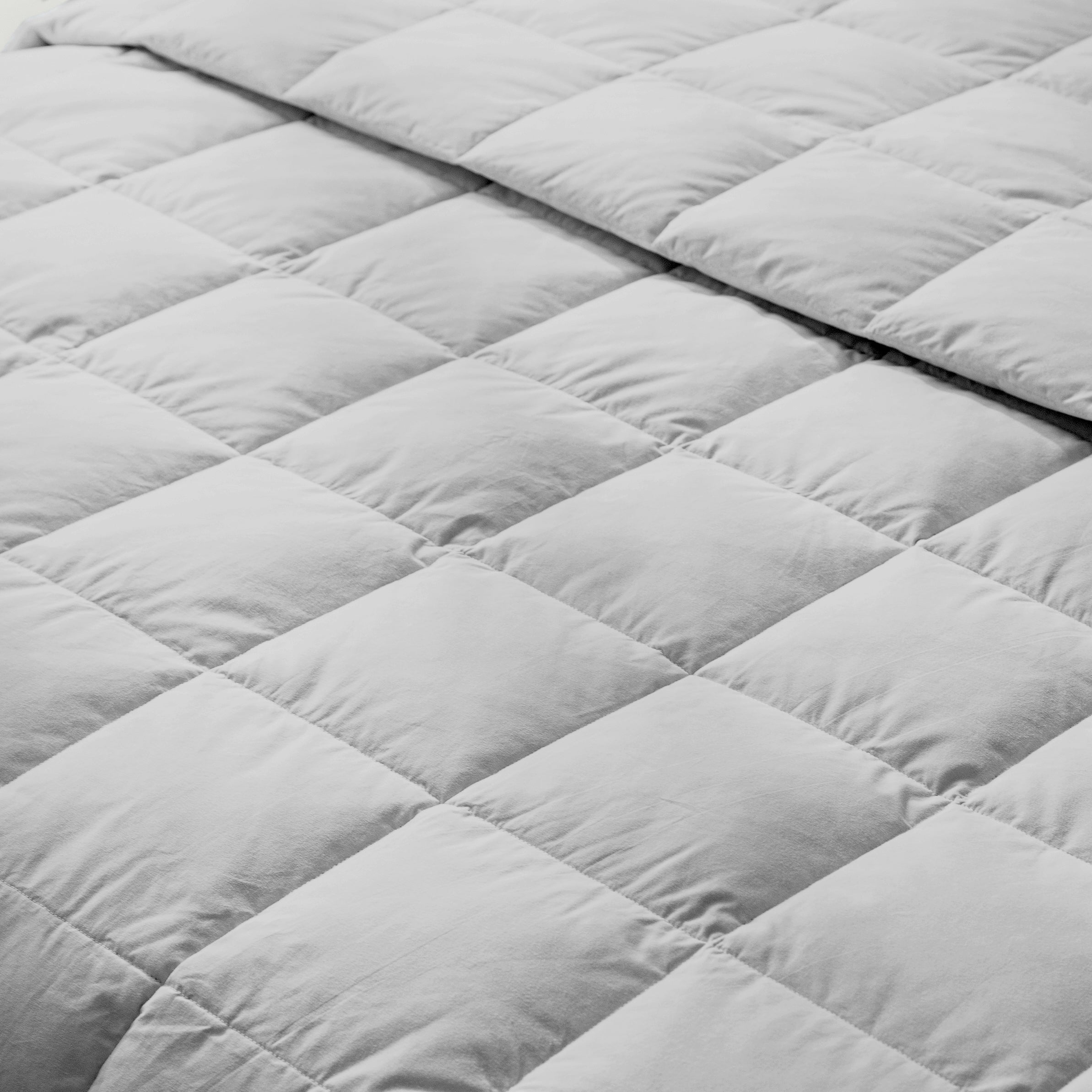 Duvet Summer Comforter Ultra Lightweight Hypoallergenic Grey Duck Down Comforter/Blanket for Summer,White/Grey