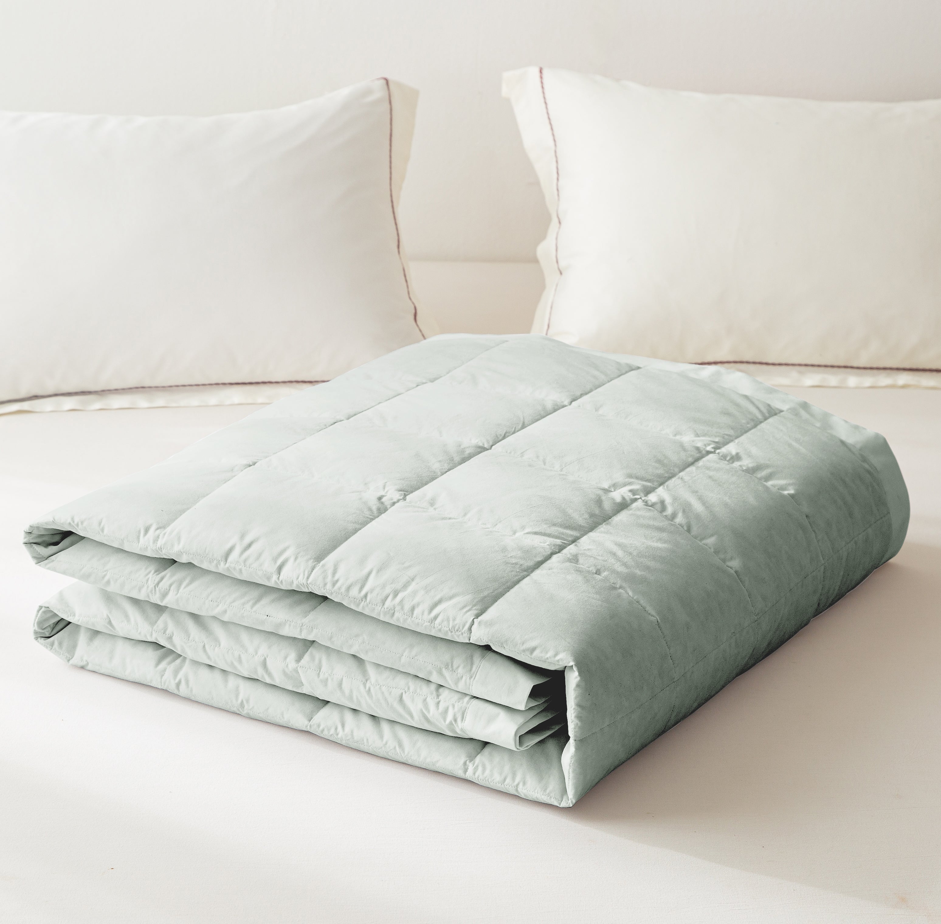 Duvet Summer Comforter New Ultra Lightweight Grey Duck Down Comforter/Blanket for Summer, Blue / Green